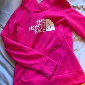 Neon pink North Face Hoodie